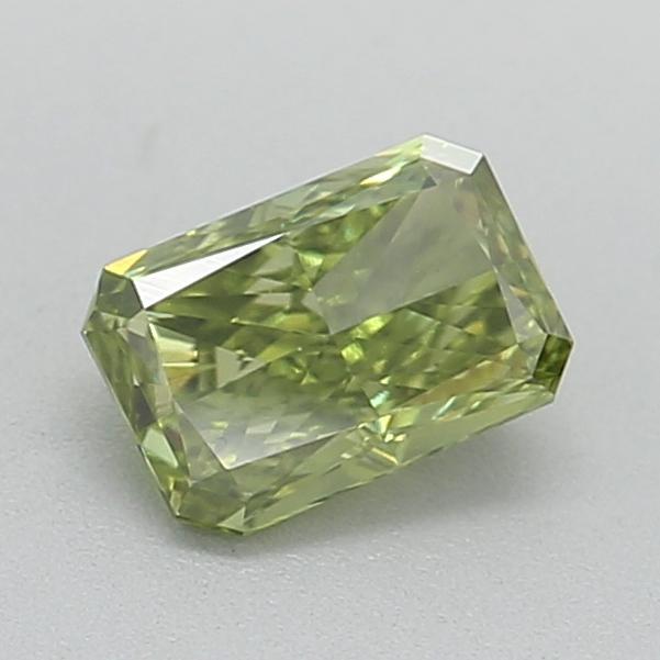 0.29 Ct. Fancy Vivid  Green Radiant Lab Grown Diamond