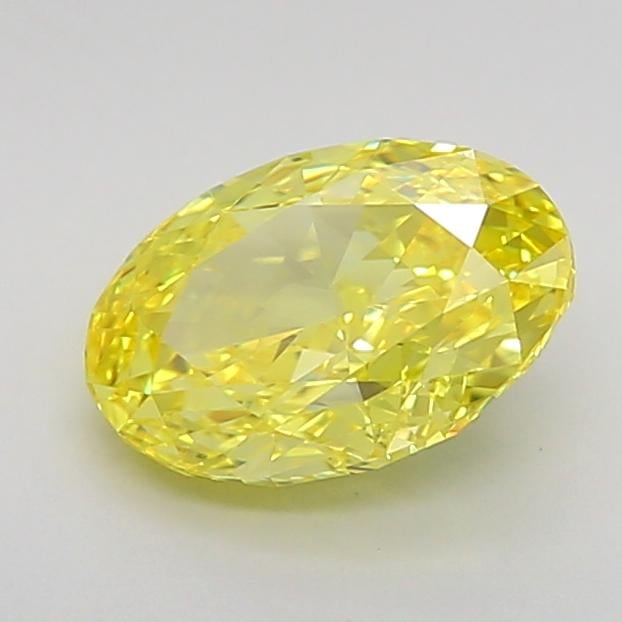 1.53 Ct. Fancy Vivid  Yellow Oval Lab Grown Diamond