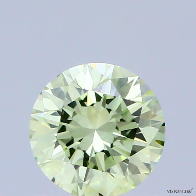0.56 Ct. Fancy Vivid Green Round Lab Grown Diamond