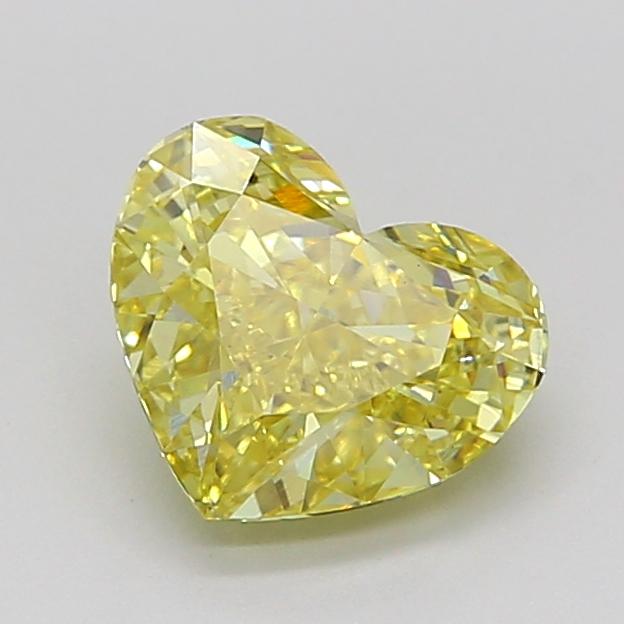 1.78 Ct. Fancy Intense Yellow Heart Lab Grown Diamond