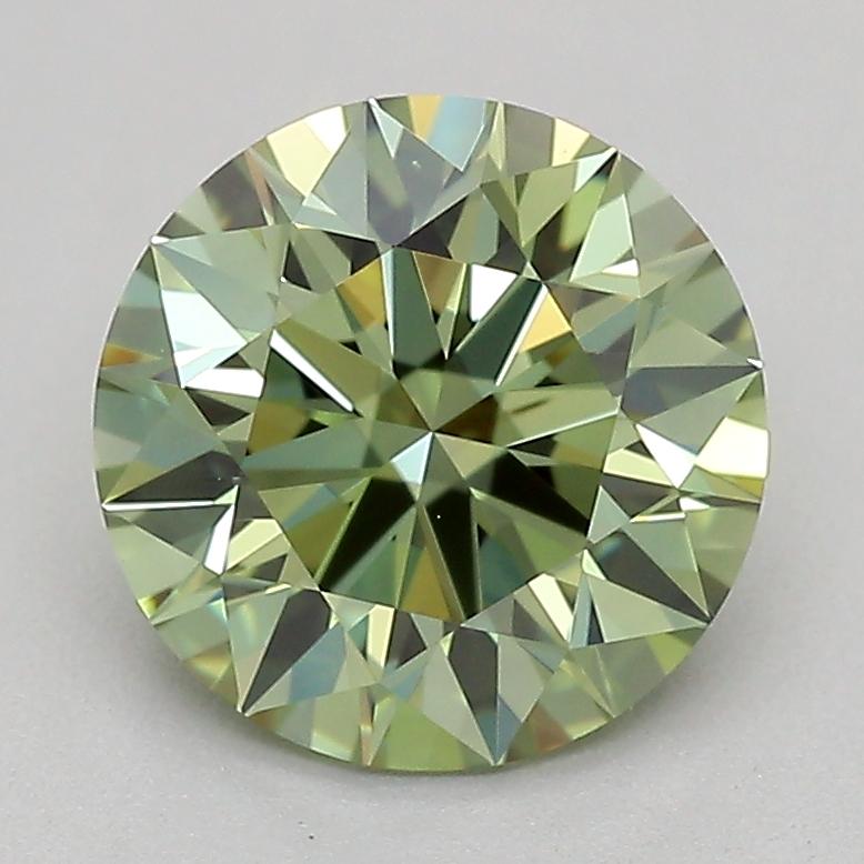 1.01 Ct. Fancy Vivid  Green Round Lab Grown Diamond