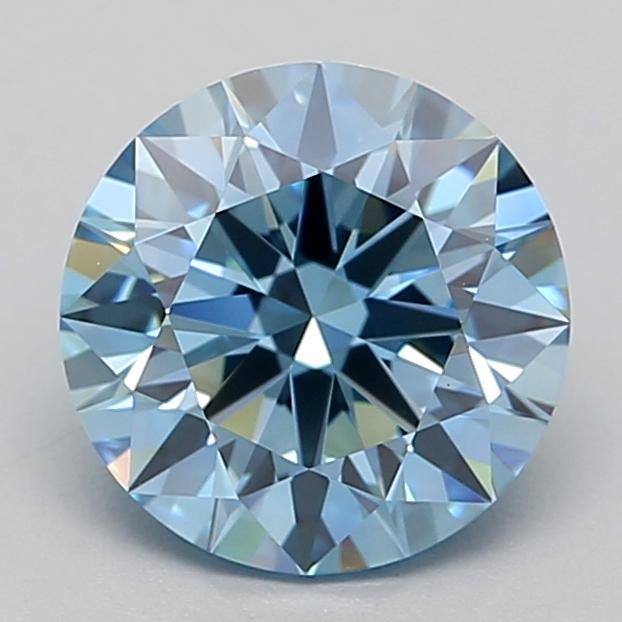 1.54 Ct. Fancy Vivid  Blue Round Lab Grown Diamond