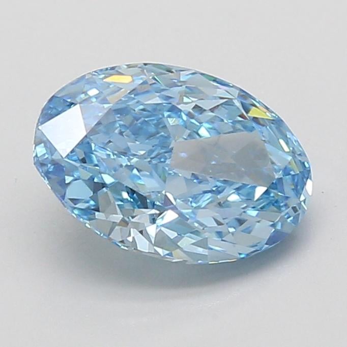 2.08 Ct. Fancy Vivid Blue Oval Lab Grown Diamond