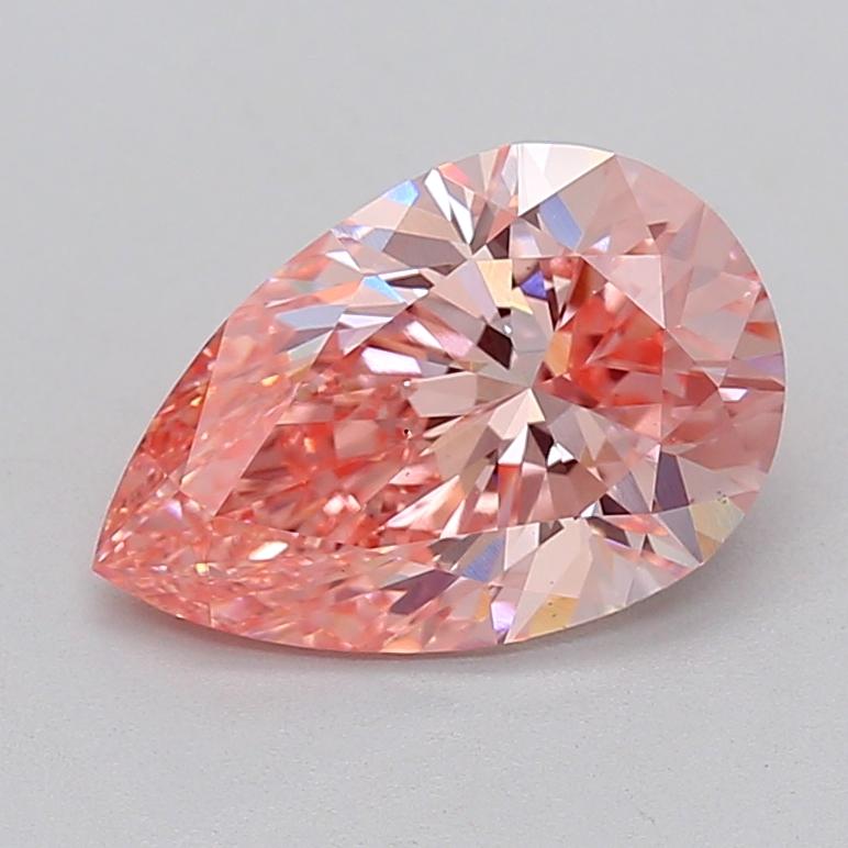 3.09 Ct. Fancy Vivid  Pink Pear Lab Grown Diamond