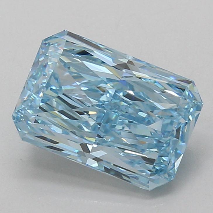 3.09 Ct. Fancy Vivid Blue Radiant Lab Grown Diamond