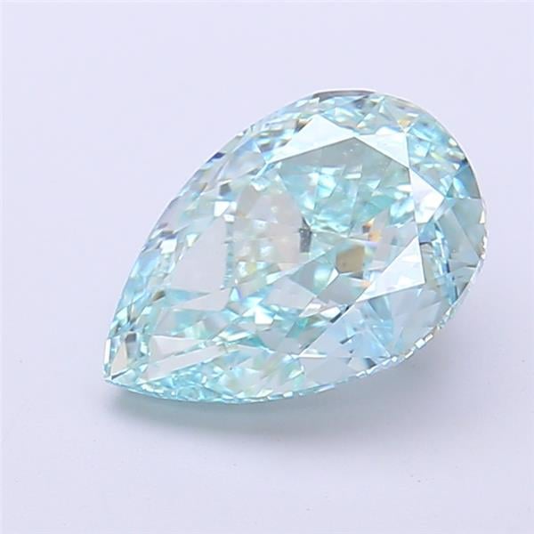 2.18 Ct. Fancy Vivid  Green Pear Lab Grown Diamond