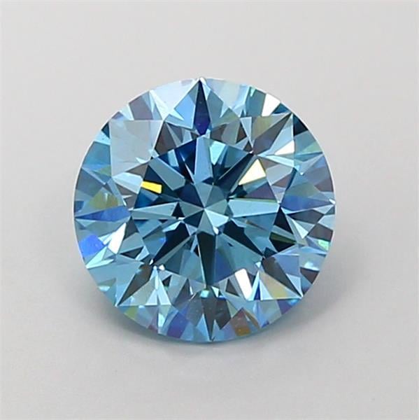 1.46 Ct. Fancy Vivid Blue Round Lab Grown Diamond