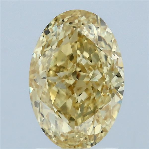 2.52 Ct. Fancy Vivid Yellow Oval Lab Grown Diamond