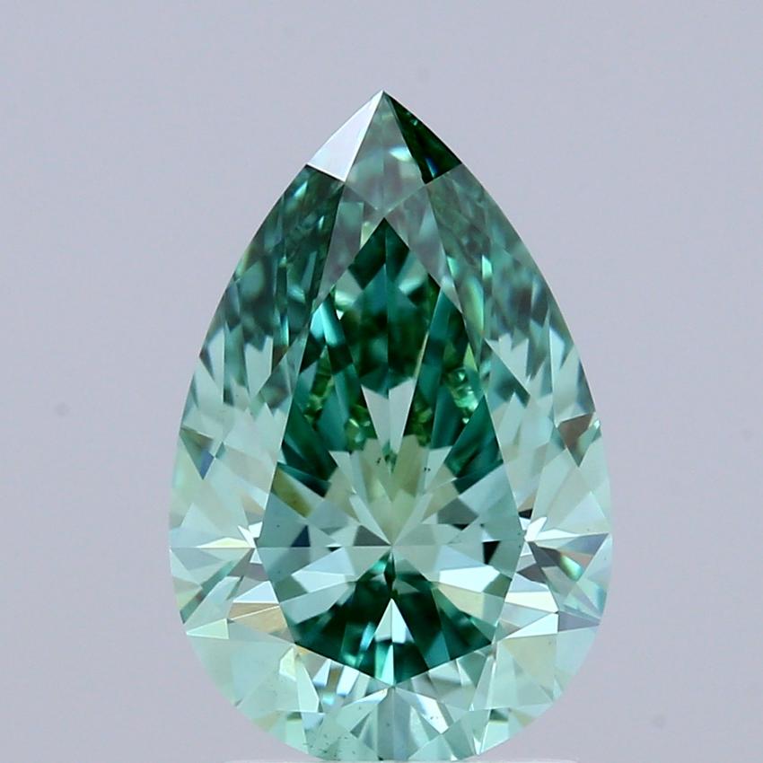 2.02 Ct. Fancy Green Pear Lab Grown Diamond