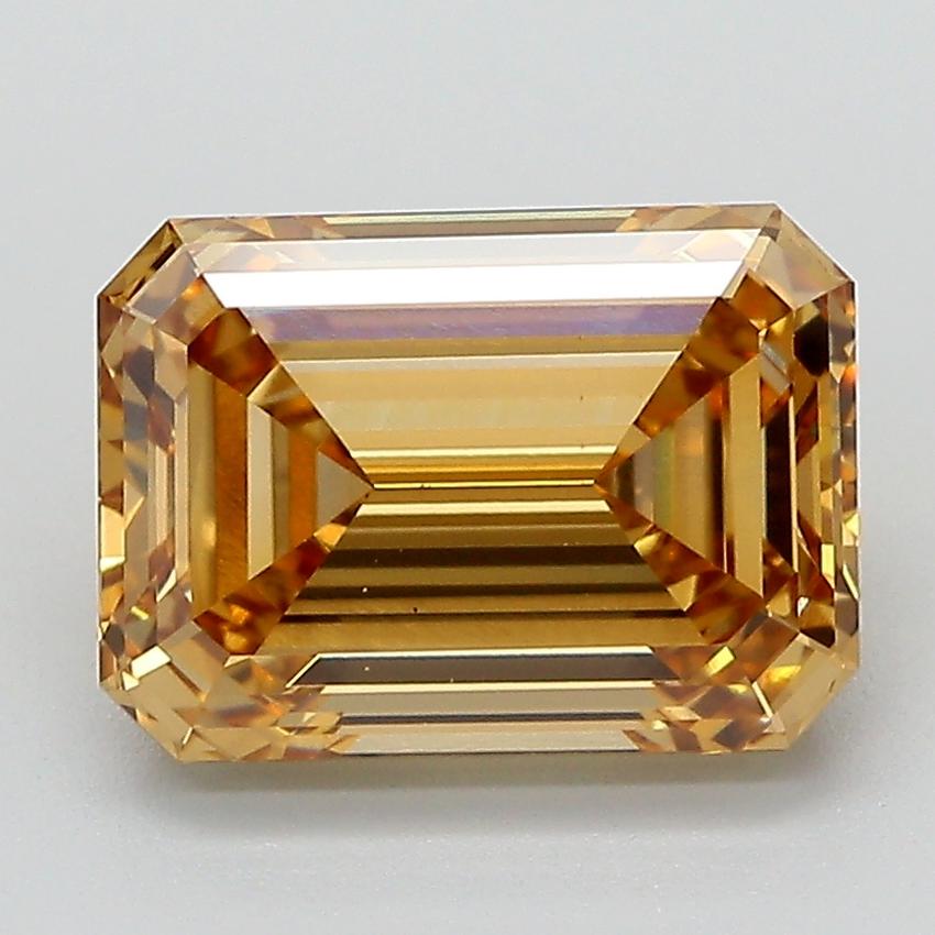 3.08 Ct. Fancy Light  Brown Emerald Lab Grown Diamond
