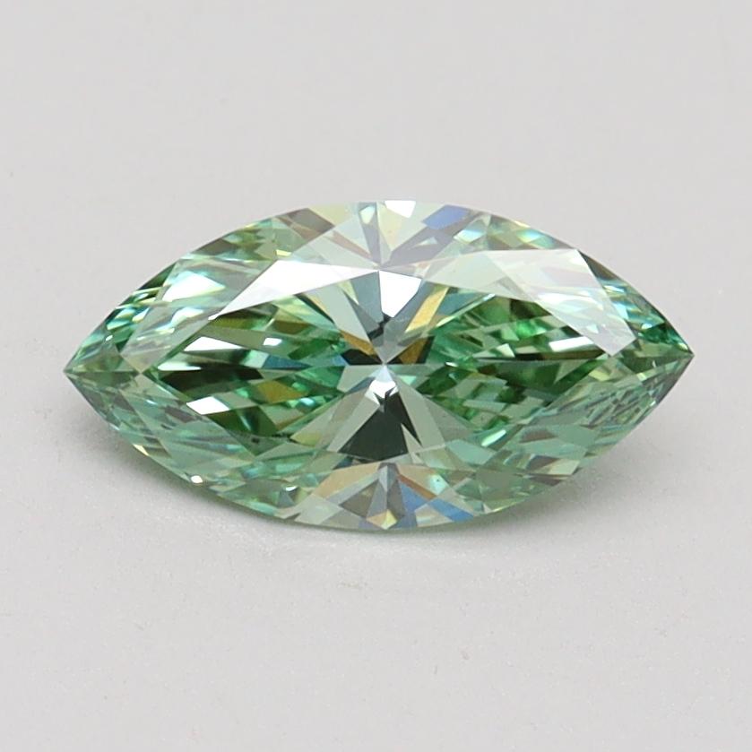 0.82 Ct. Fancy Vivid Green Marquise Lab Grown Diamond