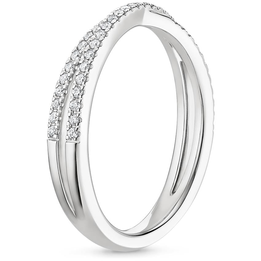 Platinum Calypso Diamond Ring, large side view