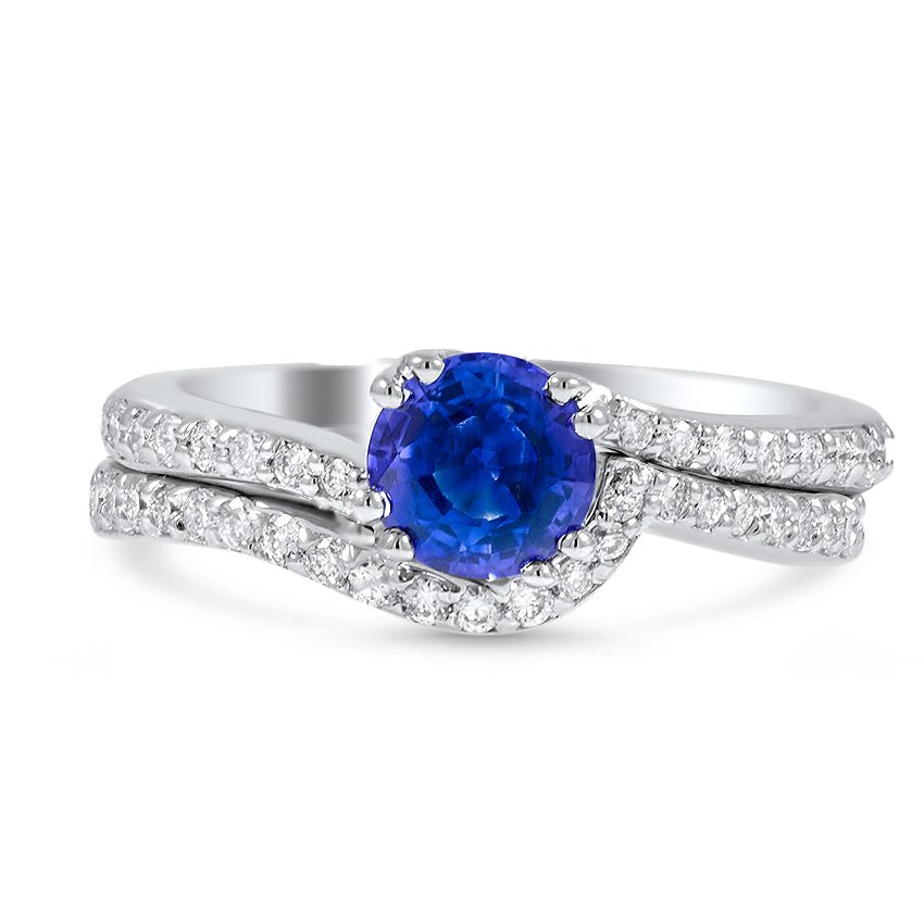 Modern Sapphire Vintage Ring | Meridith Matched Set | Brilliant Earth