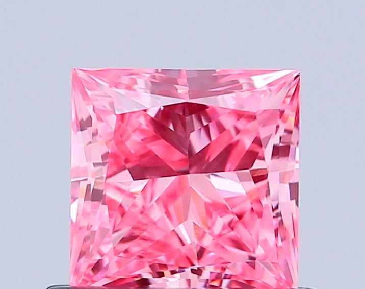 0.66 Ct. Fancy Vivid Pink Princess Lab Grown Diamond