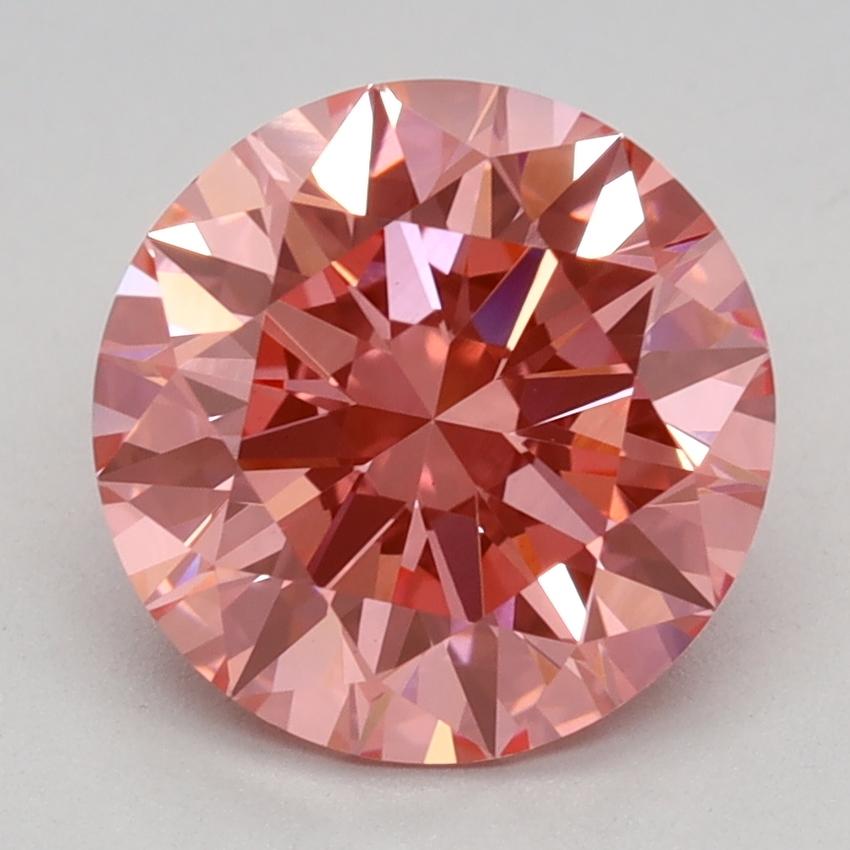 2.00 Ct. Fancy Vivid Pink Round Lab Grown Diamond