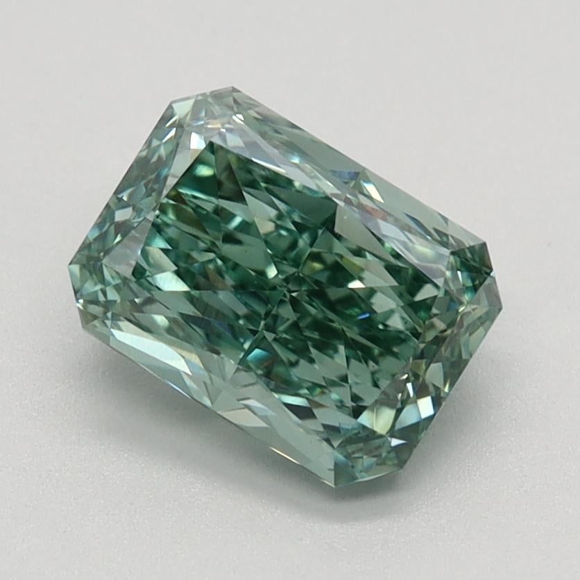 1.35 Ct. Fancy Vivid Green Radiant Lab Grown Diamond