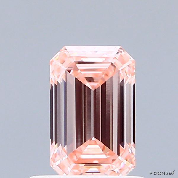 0.88 Ct. Fancy Intense Pink Emerald Lab Grown Diamond