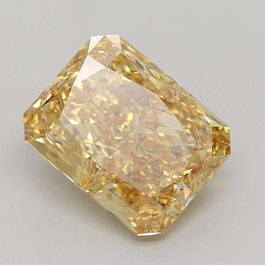 8.05 Ct. Fancy Vivid Yellow Radiant Lab Grown Diamond