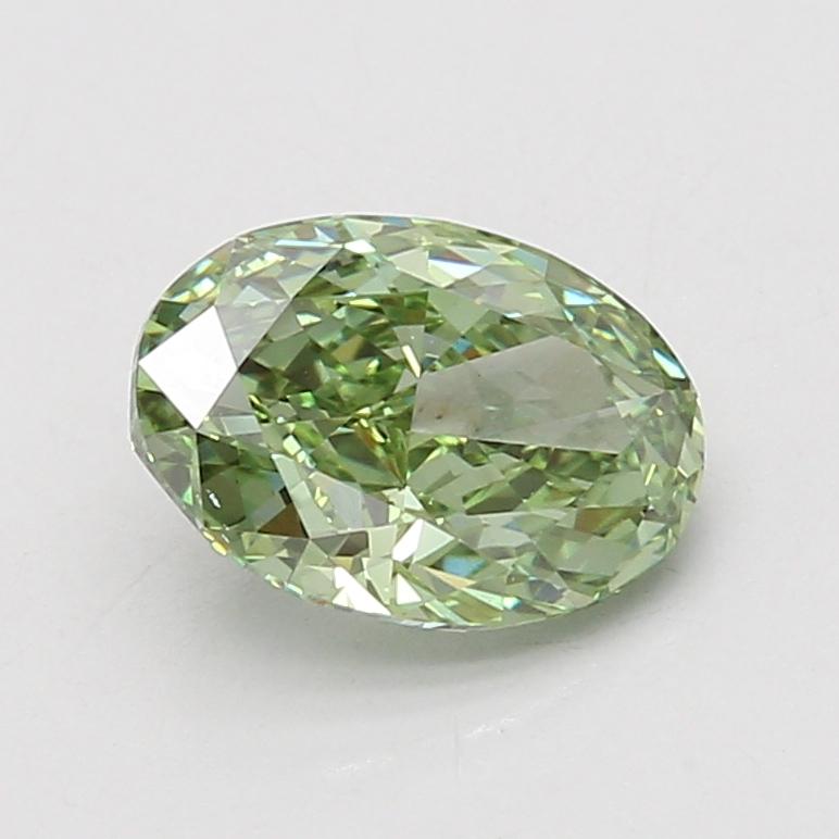 2.02 Ct. Fancy Vivid Green Oval Lab Grown Diamond