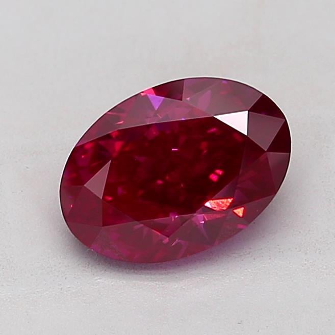 3.09 Ct. Fancy Deep Pink Oval Lab Grown Diamond