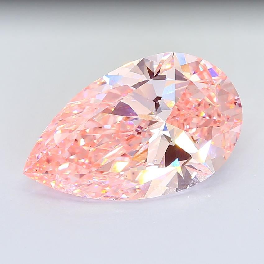 15.06 Ct. Fancy Intense Pink Pear Lab Grown Diamond