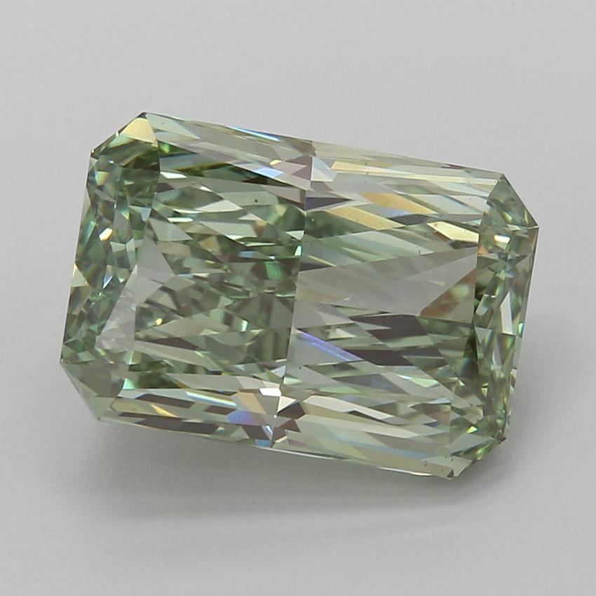 8.71 Ct. Fancy Vivid Green Radiant Lab Grown Diamond