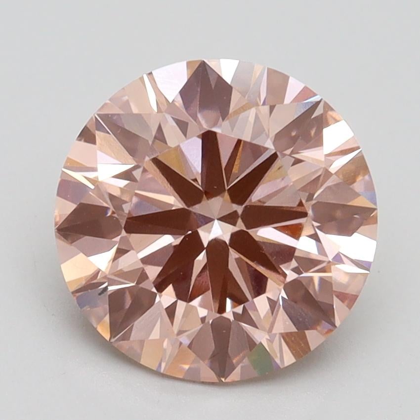 2.50 Ct. Fancy Intense Pink Round Lab Grown Diamond