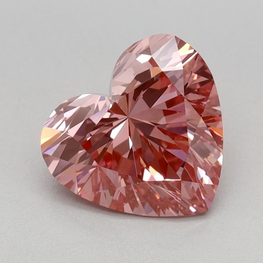 1.23 Ct. Fancy Vivid Pink Heart Lab Grown Diamond
