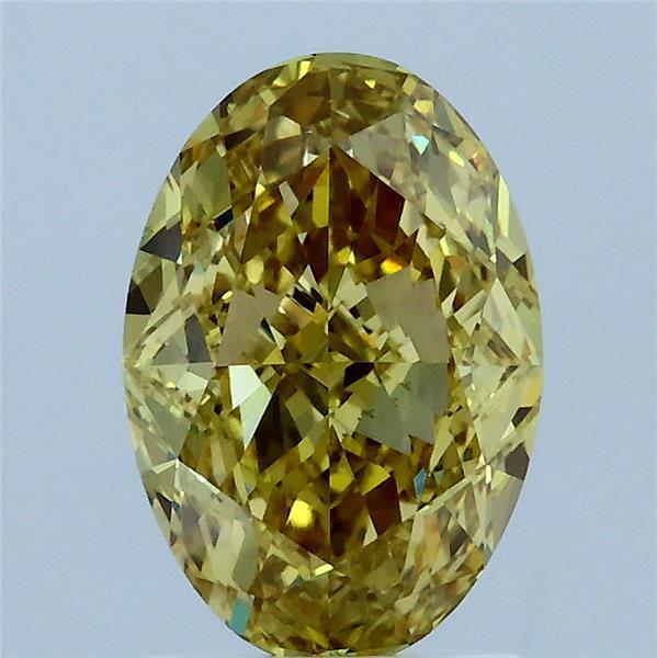 2.01 Ct. Fancy Intense Yellow Oval Lab Grown Diamond