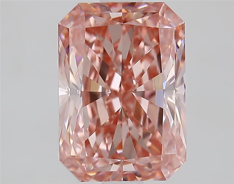 2.18 Ct. Fancy Vivid  Pink Radiant Lab Grown Diamond
