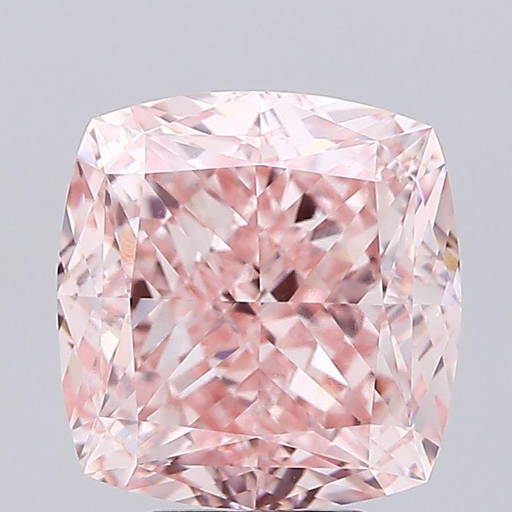 7.17 Ct. Fancy Vivid Pink Cushion Lab Grown Diamond