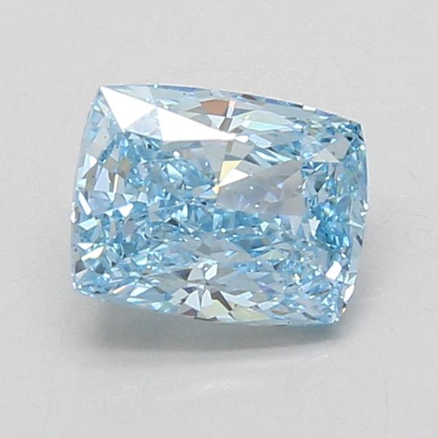 1.53 Ct. Fancy Vivid Blue Cushion Lab Grown Diamond