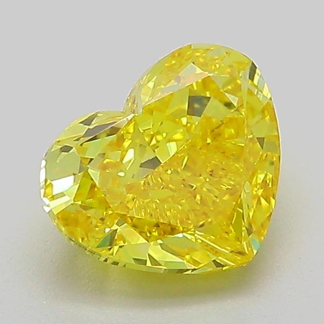 1.49 Ct. Fancy Vivid  Yellow Heart Lab Grown Diamond