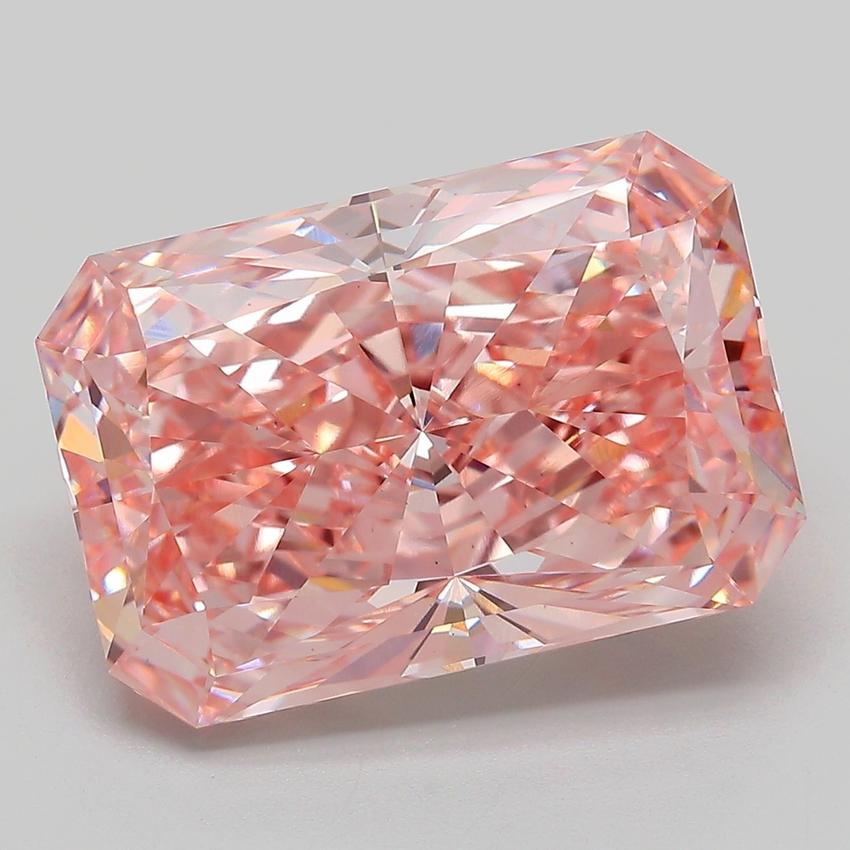 9.01 Ct. Fancy Vivid Pink Radiant Lab Grown Diamond