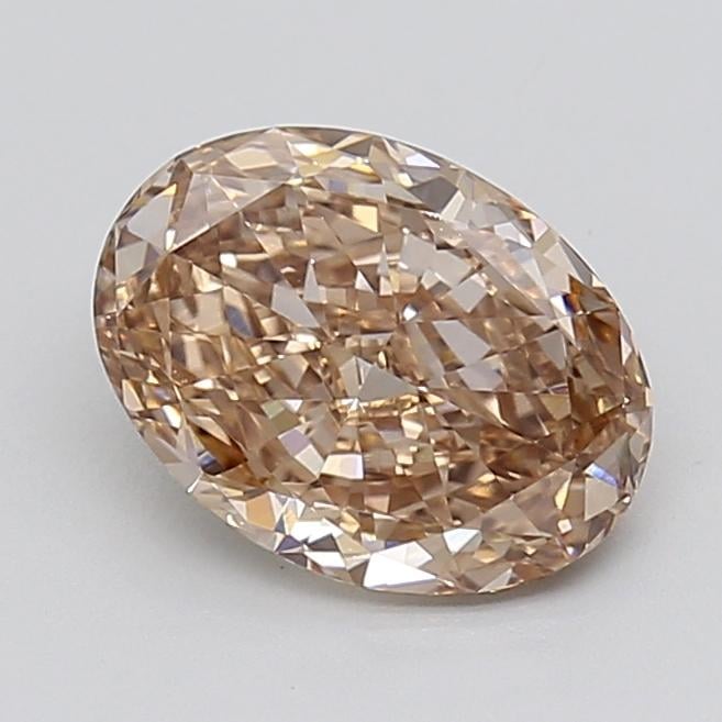 2.23 Ct. Light  Brown Oval Lab Grown Diamond