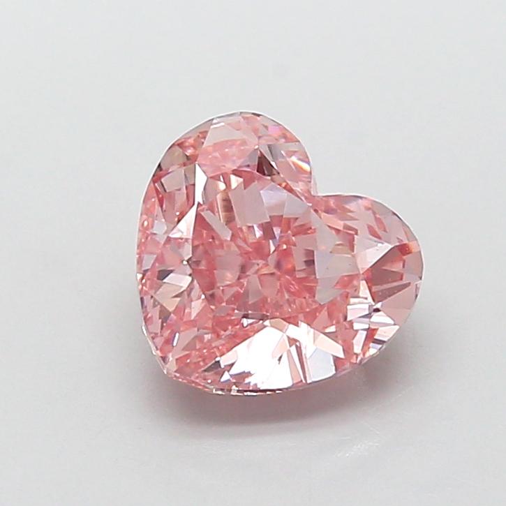 2.10 Ct. Fancy Intense Pink Heart Lab Grown Diamond
