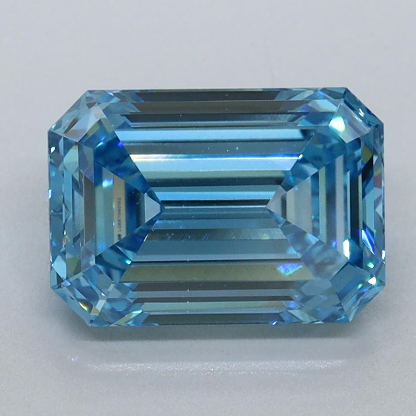 2.20 Ct. Fancy Vivid Malibu Blue Emerald Lab Grown Diamond
