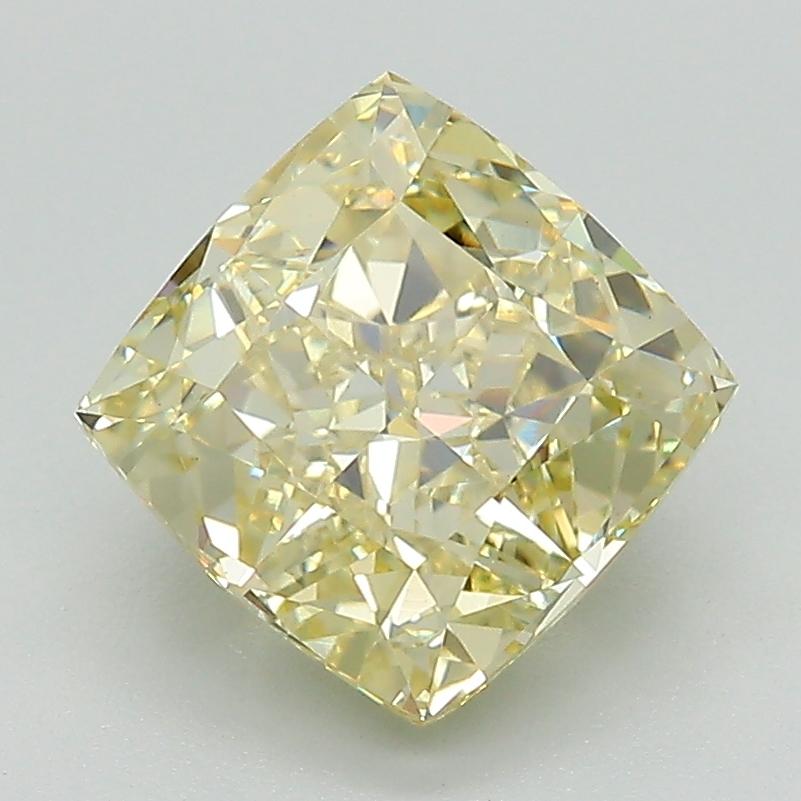 2.68 Ct. Fancy Light Yellow Cushion Lab Grown Diamond