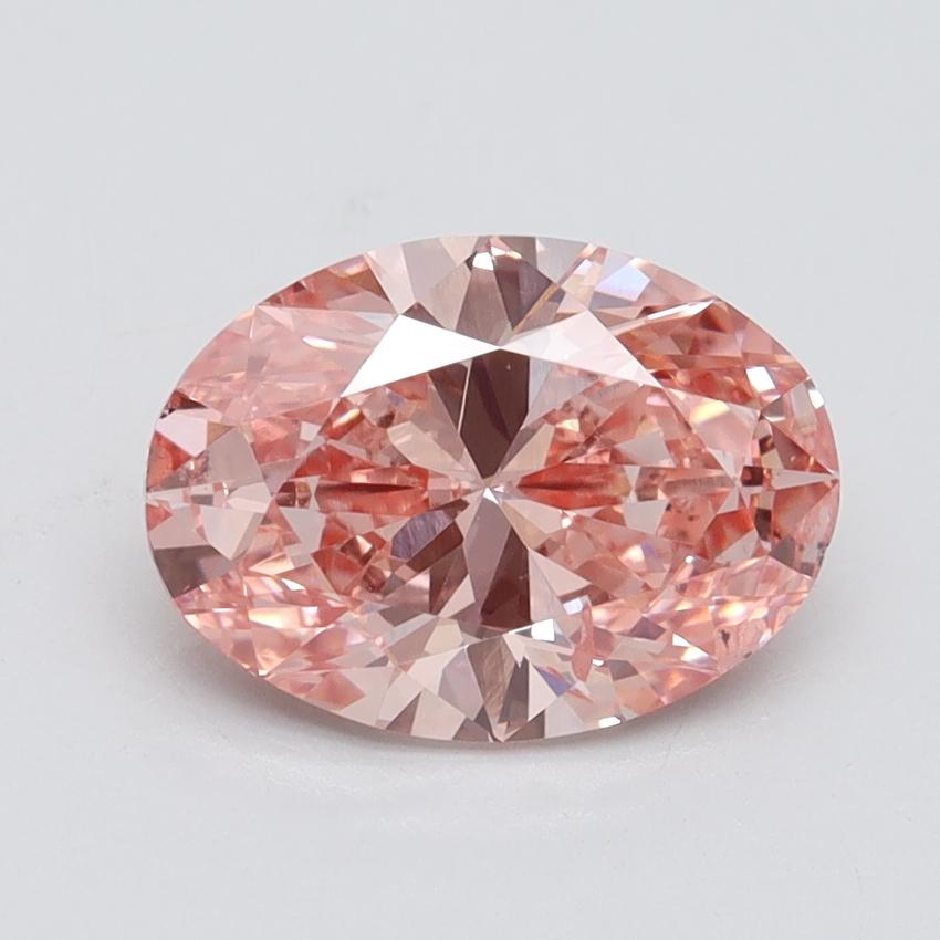 2.00 Ct. Fancy Vivid Pink Oval Lab Grown Diamond
