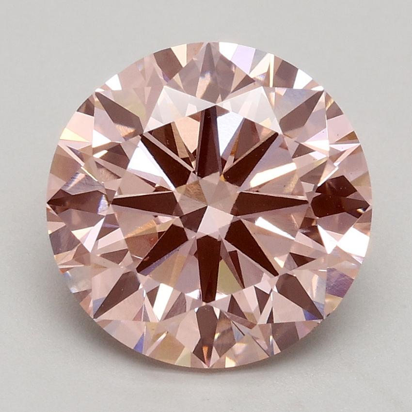 2.50 Ct. Fancy Intense Pink Round Lab Grown Diamond