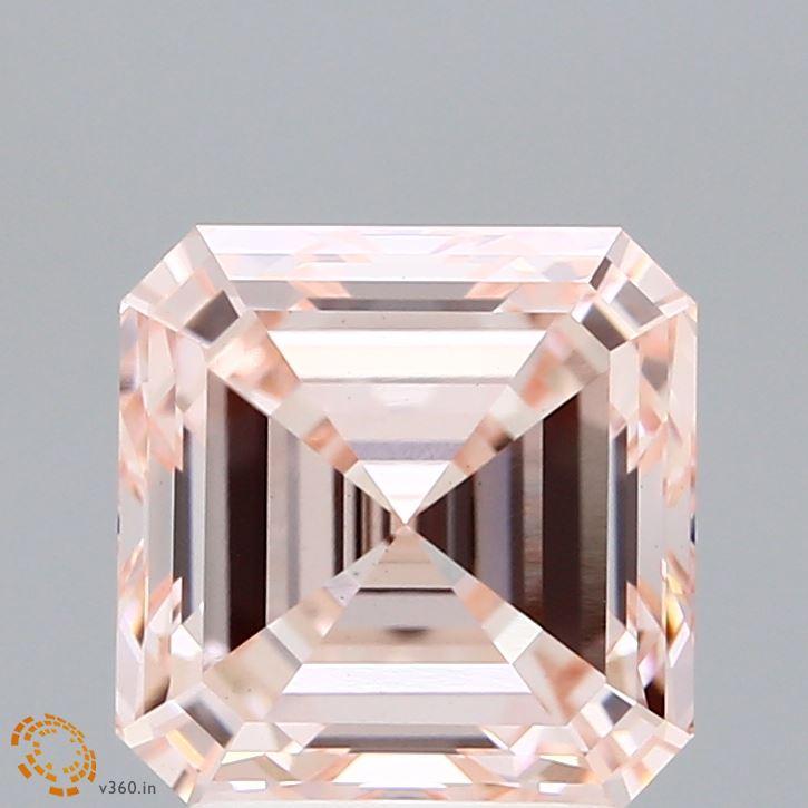 3.20 Ct. Fancy Pink Asscher Lab Grown Diamond
