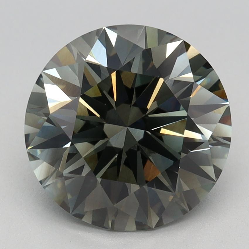 2.60 Ct. Fancy Fancy Green Round Lab Grown Diamond