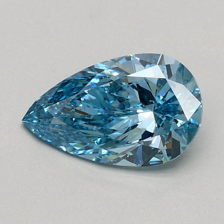 0.52 Ct. Fancy Intense Blue Pear Lab Grown Diamond