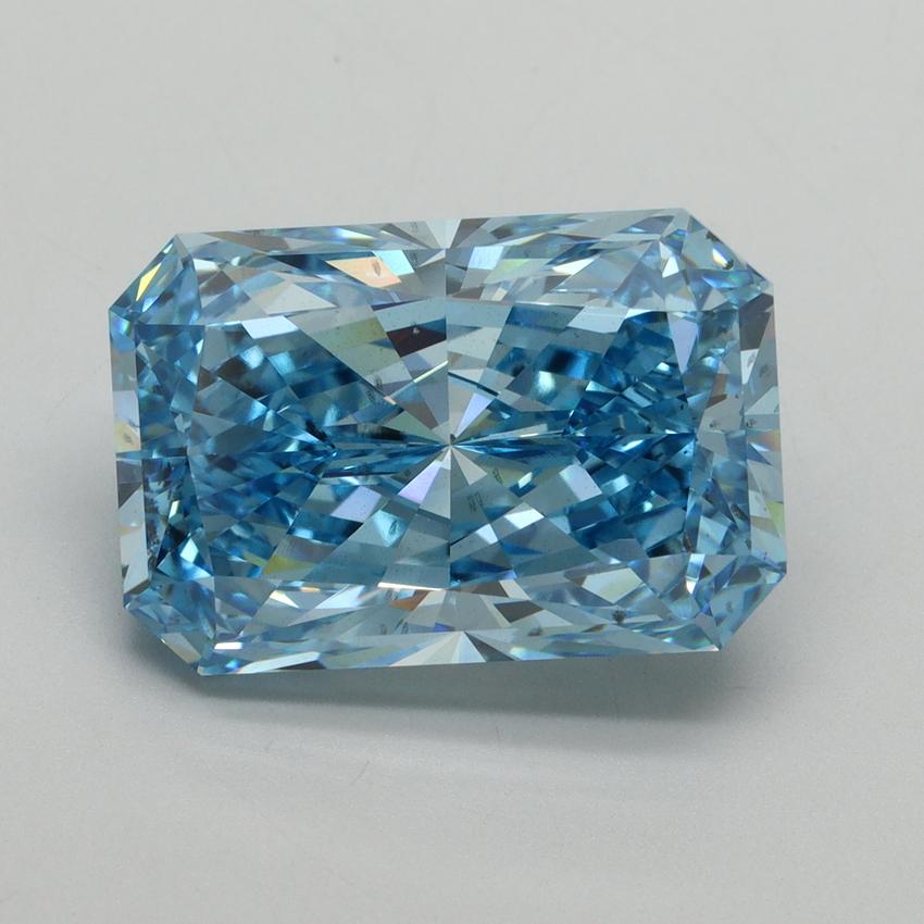10.05 Ct. Fancy Vivid Blue Radiant Lab Grown Diamond