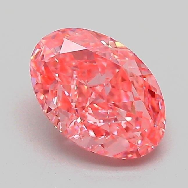 1.08 Ct. Fancy Vivid Pink Oval Lab Grown Diamond