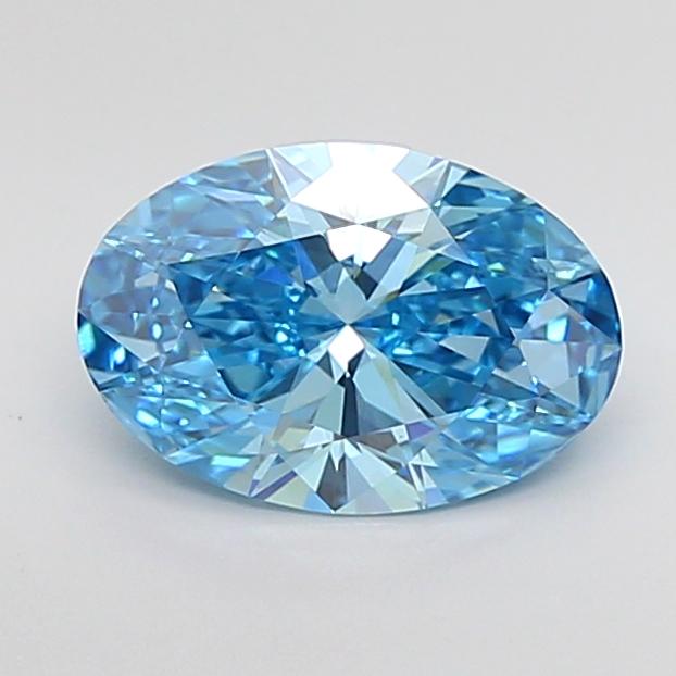 2.07 Ct. Fancy Vivid None Blue Oval Lab Grown Diamond