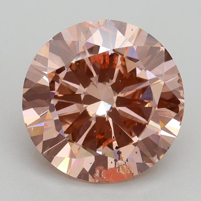 3.03 Ct. Fancy Intense Pink Round Lab Grown Diamond