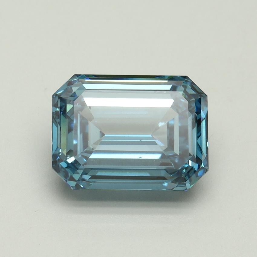 4.02 Ct. Fancy Intense Blue Emerald Lab Grown Diamond