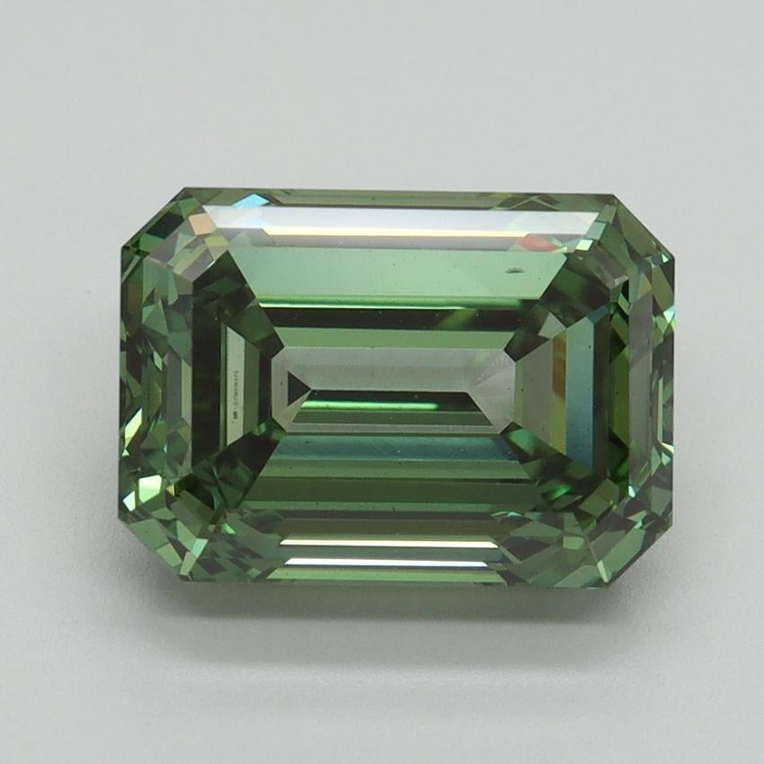 4.03 Ct. Fancy Vivid Pacific Green Emerald Lab Grown Diamond