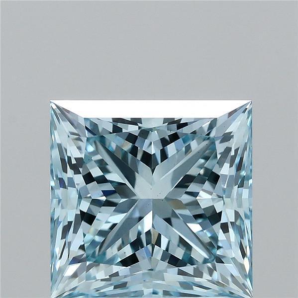 2.54 Ct. Fancy Vivid  Blue Princess Lab Grown Diamond